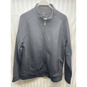 Nordstroms Mens Shop Zip Up Jacket Sweater Pockets Gray Size Large‎